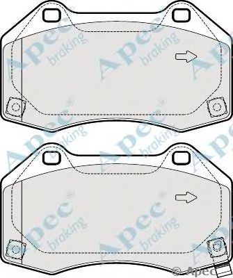 APEC BRAKING pad1893 -  Комплект тормозных колодок, дисковый тормоз